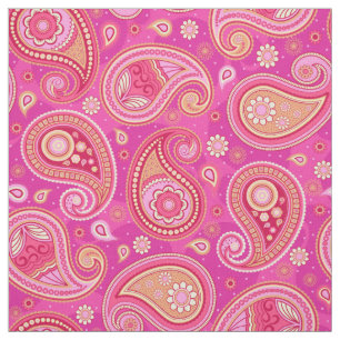 Tela Patrón paisley lindo giratorio rosa