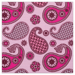 Tela Patrón paisley, tonos claros y rosa profundo