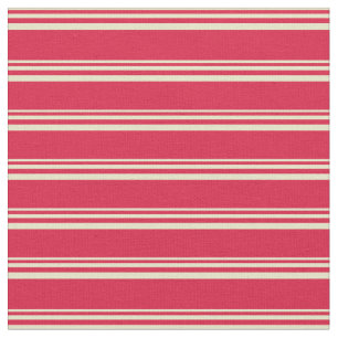 Tela Patrón Pale Goldenrod & Crimson Stripes/Lines