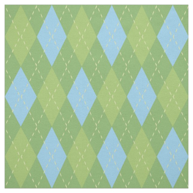 Tela Patrón pastel azul y verde argílico (Retal)