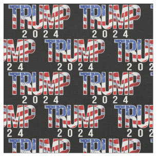 Tela Patrón patriótico del audaz Donald Trump 2024
