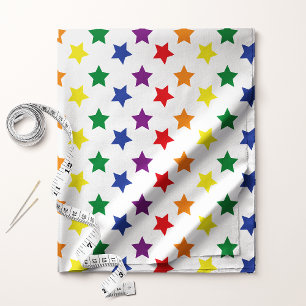 Tela Patrón personalizado chic de estrellas de arcoíris