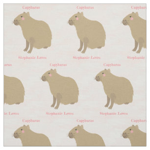 Tela Patrón personalizado de capibara con una imagen r