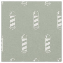 Patrón polo de barbería gris y blanco