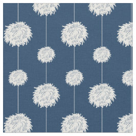 Tela Patrón Pom Pom de animador azul de la Marina
