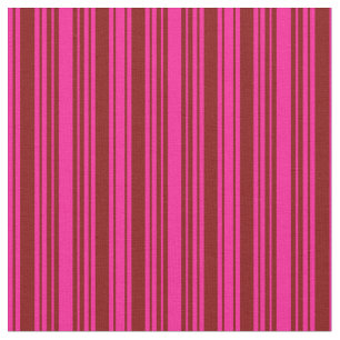 Tela Patrón Profundo Rosa y Marrón Llenado/Rayado