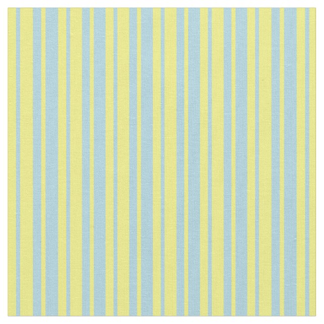 Tela Patrón rayado amarillo y azul claro (De cerca)