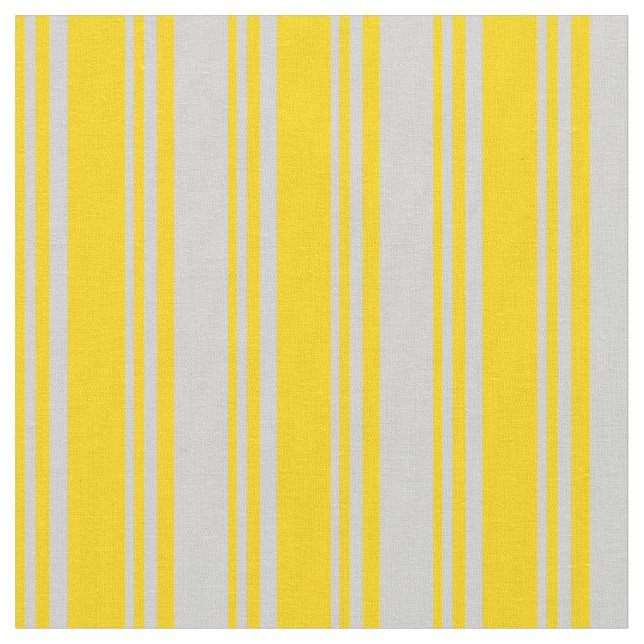Tela Patrón rayado amarillo y gris claro (De cerca)