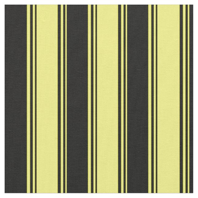 Tela Patrón rayado amarillo y negro (De cerca)