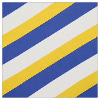 Tela Patrón rayado azul, blanco y amarillo