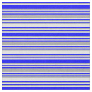 Tela Patrón rayado azul, gris oscuro y lavanda