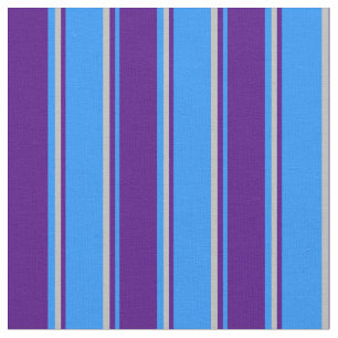 Tela Patrón rayado azul, índigo y gris