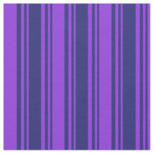 Tela Patrón rayado azul y morado de medianoche