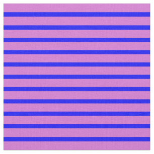 Tela Patrón rayado azul y orquídea