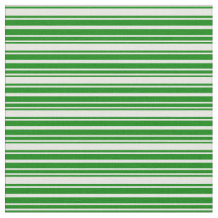 Tela Patrón rayado blanco y verde