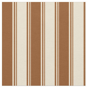 Tela Patrón rayado de color beige y marrón