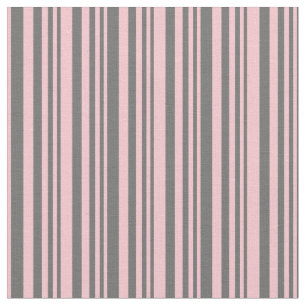 Tela Patrón rayado de color gris oscuro y rosa
