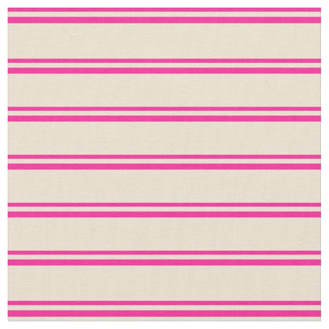 Tela Patrón rayado de color rosa y beige profundo (De cerca)