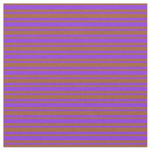 Tela Patrón rayado de color siena y púrpura