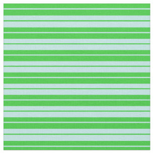 Tela Patrón rayado de color verde limón y turquesa