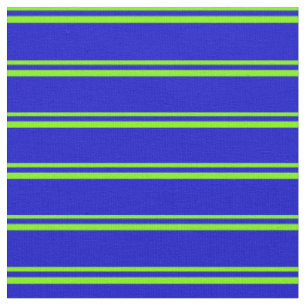 Tela Patrón rayado de color verde y azul