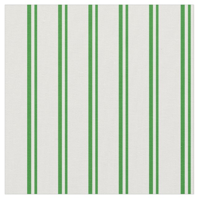 Tela Patrón rayado de color verde y blanco (De cerca)