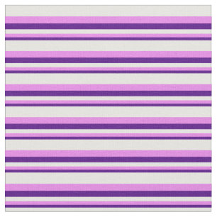 Tela Patrón rayado de índigo, violeta y crema de tinta