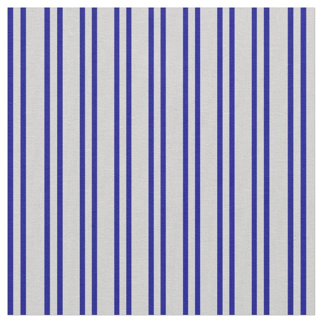 Tela Patrón rayado gris claro y azul oscuro (De cerca)
