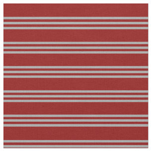 Tela Patrón rayado gris oscuro y rojo oscuro