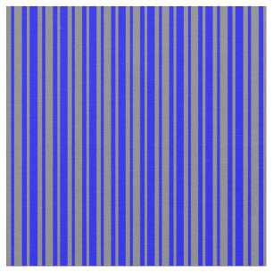 Tela Patrón rayado/lineal de color azul y gris