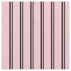 Tela Patrón rayado/lineal negro y rosa