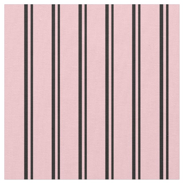 Tela Patrón rayado/lineal negro y rosa (De cerca)