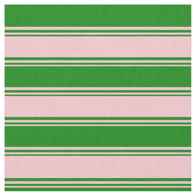 Tela Patrón rayado/lineal rosa y verde (De cerca)