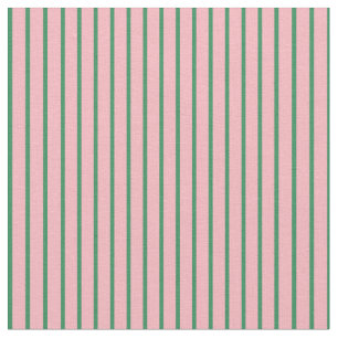 Tela Patrón rayado/lineal verde marino y rosa claro