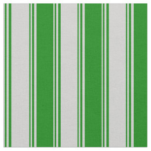Tela Patrón rayado/lino gris claro y verde