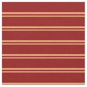 Tela Patrón rayado/lino rojo marrón y oscuro