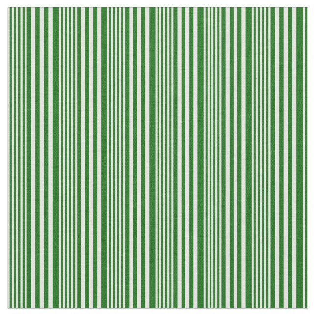 Tela Patrón rayado/lino verde blanco y oscuro (De cerca)