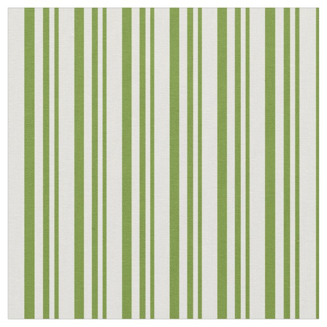 Tela Patrón rayado/lino verde y amarillo claro (De cerca)