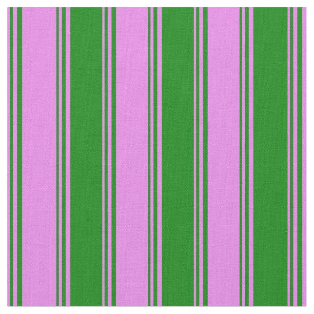 Tela Patrón rayado/lino violeta y verde (De cerca)