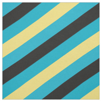 Tela Patrón rayado negro, azul y amarillo
