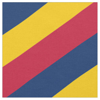 Tela Patrón rayado rojo, azul y amarillo