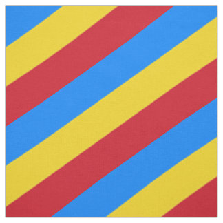 Tela Patrón rayado rojo, azul y amarillo