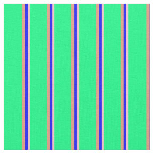 Tela Patrón rayado rosa, azul, negro y verde