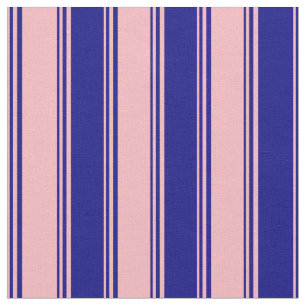 Tela Patrón rayado rosa claro y azul