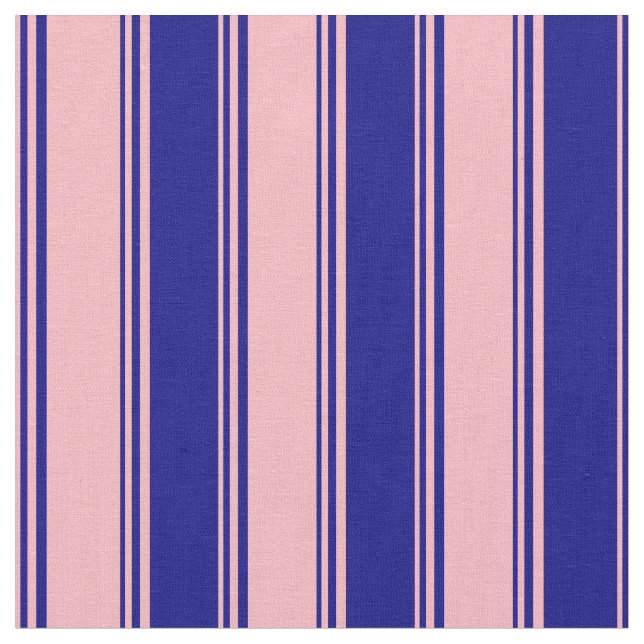 Tela Patrón rayado rosa claro y azul (De cerca)