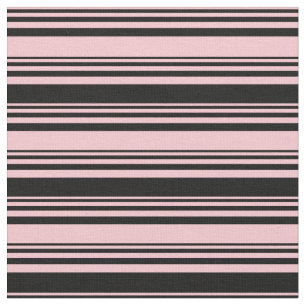 Tela Patrón rayado rosa y negro