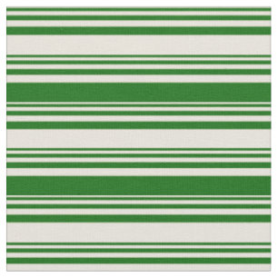 Tela Patrón rayado verde beige y oscuro