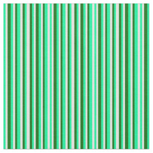 Tela Patrón rayado verde, verde claro y oscuro