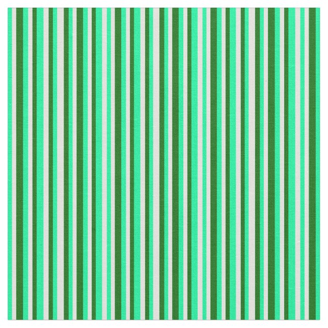 Tela Patrón rayado verde, verde claro y oscuro (De cerca)