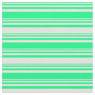 Tela Patrón rayado verde y amarillo claro